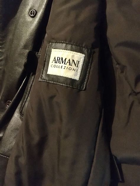 emporio armani leather jacket fake|Armani collezioni lambskin leather jacket.